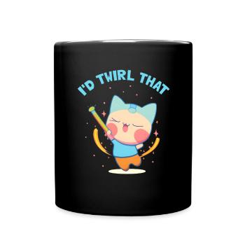 Gymnastik Design für Taktstock drehen - Tasse einfarbig - Schwarz - Vorne