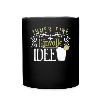 Gin Cocktail - Tasse einfarbig - Schwarz - Vorne