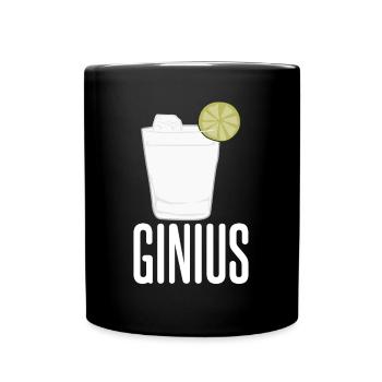 Gin - Ginius - Tasse einfarbig - Schwarz - Vorne