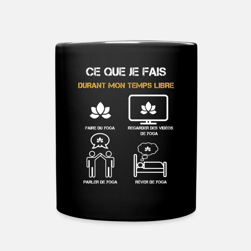 yoga temps libre humour - Mug uni - noir