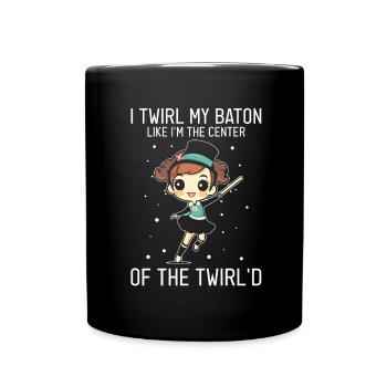 Stocktanz Design für Stabtänzerin - Tasse einfarbig - Schwarz - Vorne