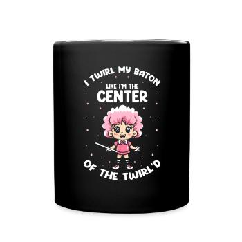 Gymnastik Design für Taktstock drehen - Tasse einfarbig - Schwarz - Vorne