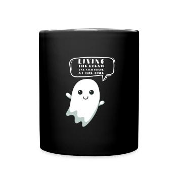 Living The Dream One Nightmare At A Time - Full Colour Mug - black - Front