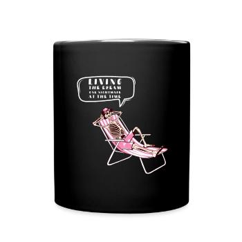 Living The Dream One Nightmare At A Time - Full Colour Mug - black - Front