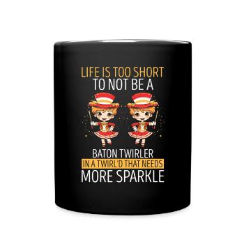 Gymnastik Design für Taktstock drehen - Tasse einfarbig - Schwarz - Vorne
