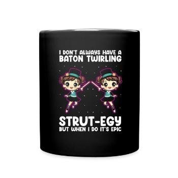 Stocktanz Design für Stabtänzerin - Tasse einfarbig - Schwarz - Vorne