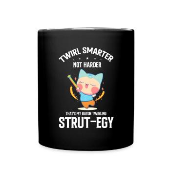 Gymnastik Design für Taktstock drehen - Tasse einfarbig - Schwarz - Vorne