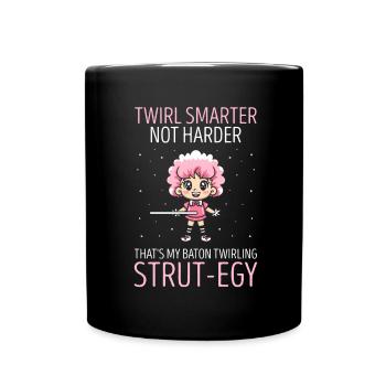 Stocktanz Design für Stabtänzerin - Tasse einfarbig - Schwarz - Vorne