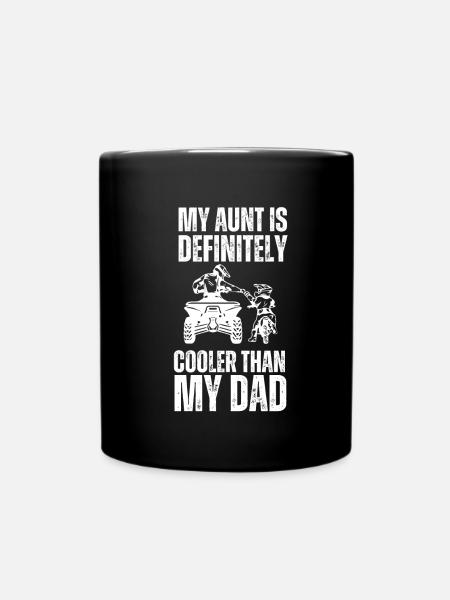 My Aunt Is Definitely Cooler Than My Dad - Enfärgad mugg - svart