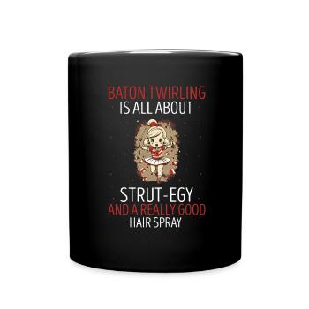 Stabdänzerin Design für Majorette - Tasse einfarbig - Schwarz - Vorne
