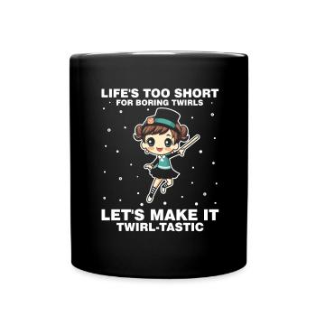 Gymnastik Design für Taktstock drehen - Tasse einfarbig - Schwarz - Vorne