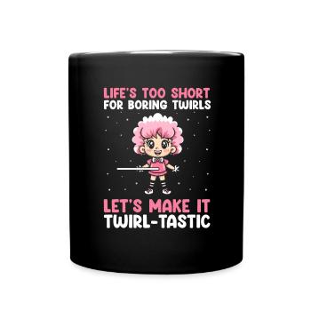 Stocktanz Design für Stabtänzerin - Tasse einfarbig - Schwarz - Vorne