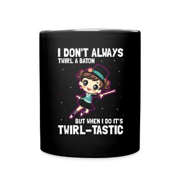 Gymnastik Design für Taktstock drehen - Tasse einfarbig - Schwarz - Vorne