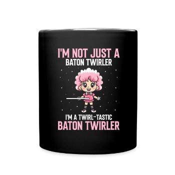 Stocktanz Design für Stabtänzerin - Tasse einfarbig - Schwarz - Vorne
