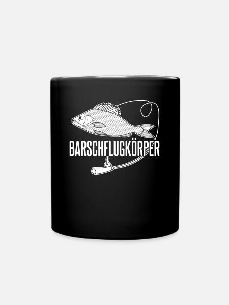 Angeln Barsch Angel Angler Fischer - Tasse einfarbig - Schwarz