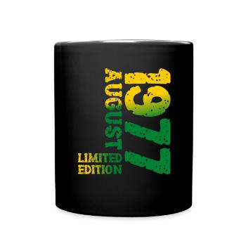 1977 August Limited Edition 46. Geburtstag Outfit - Tasse einfarbig - Schwarz - Vorne