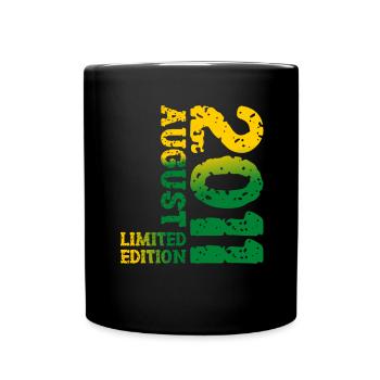 2011 August Limited Edition 12. Geburtstag Outfit - Tasse einfarbig - Schwarz - Vorne
