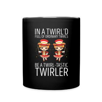 Gymnastik Design für Taktstock drehen - Tasse einfarbig - Schwarz - Vorne