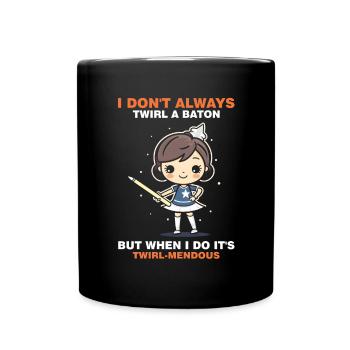 Stocktanz Design für Stabtänzerin - Tasse einfarbig - Schwarz - Vorne