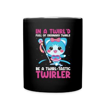 Stocktanz Design für Stabtänzerin - Tasse einfarbig - Schwarz - Vorne