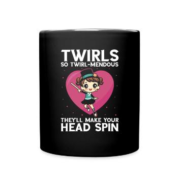 Gymnastik Design für Taktstock drehen - Tasse einfarbig - Schwarz - Vorne