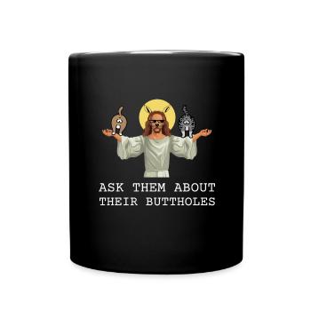 Cat Butthole - Full Colour Mug - black - Front