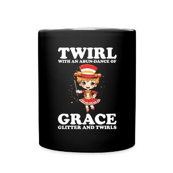 Gymnastik Design für Taktstock drehen - Tasse einfarbig - Schwarz - Vorne
