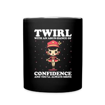 Stocktanz Design für Stabtänzerin - Tasse einfarbig - Schwarz - Vorne