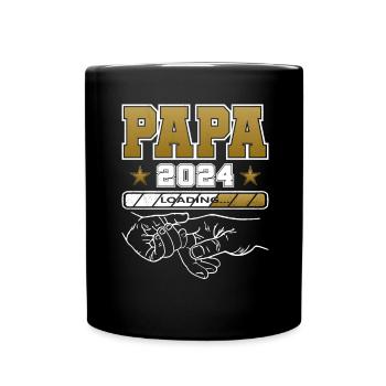 Father-to-be - Dad 2024 loading - Full Colour Mug - black - Front