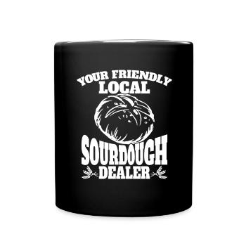 Entrée au levain Pain au levain Ventilateurs de cuisson - Mug uni - noir - Devant