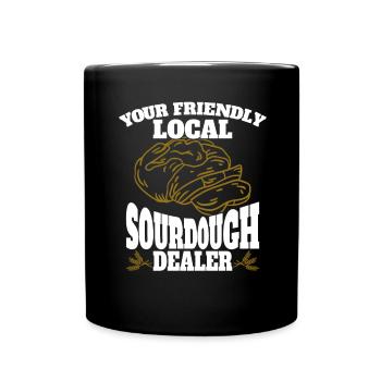 Sourdough Starter Sourdough Bread Baking Fans Baking - Full Colour Mug - black - Front