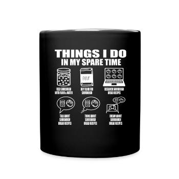 Things I do in my spare time - - Full Colour Mug - black - Front