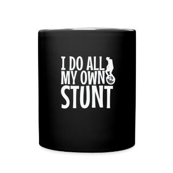I do all my Own Stunt Einrad Hobby - Tasse einfarbig - Schwarz - Vorne