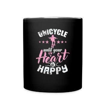 Unicycle jusqu’à ce que votre cœur soit heureux Équilibre - Mug uni - noir - Devant