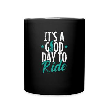 It's a good Day to Ride Einrad Hobby - Tasse einfarbig - Schwarz - Vorne