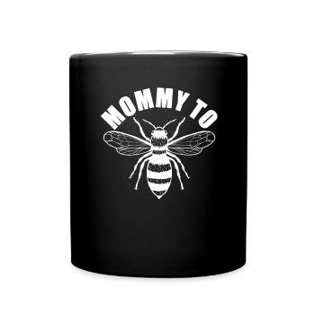 Mommy to - Expectant mother baby bump - Full Colour Mug - black - Front