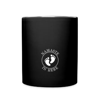 Namaste ici - Baby bump de la future mère - Mug uni - noir - Devant