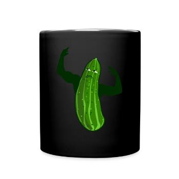 Cucumber Bodybuilding Bodybuilder Cucumber - Full Colour Mug - black - Front