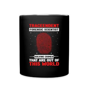 Forensische Kriminologie und Tatort-Ermittler - Tasse einfarbig - Schwarz - Vorne