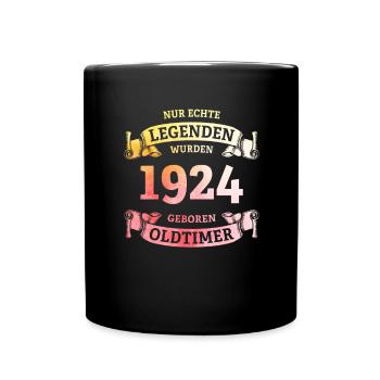 De vraies légendes sont nées en 1924 100e anniversaire - Mug uni - noir - Devant
