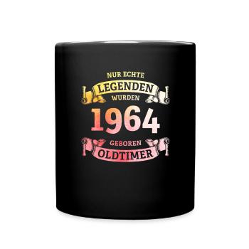 Real legends were born in 1964 60th birthday - Full Colour Mug - black - Front