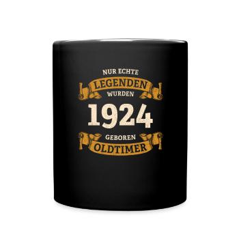 De vraies légendes sont nées en 1924 100e anniversaire - Mug uni - noir - Devant