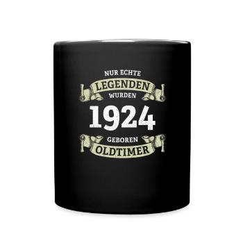 De vraies légendes sont nées en 1924 100e anniversaire - Mug uni - noir - Devant