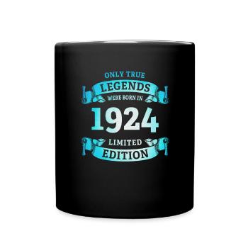 De vraies légendes sont nées en 1924 100e anniversaire - Mug uni - noir - Devant