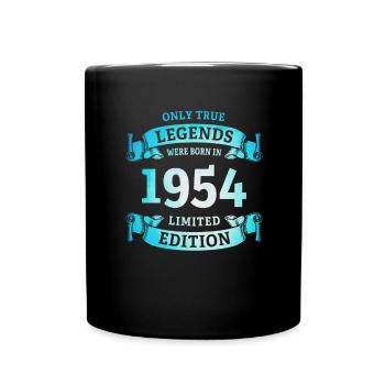 De vraies légendes sont nées en 1954 70e anniversaire - Mug uni - noir - Devant