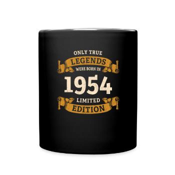 De vraies légendes sont nées en 1954 70e anniversaire - Mug uni - noir - Devant