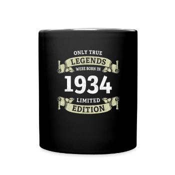 Echte Legenden wurden 1934 geboren 90. Geburtstag - Tasse einfarbig - Schwarz - Vorne