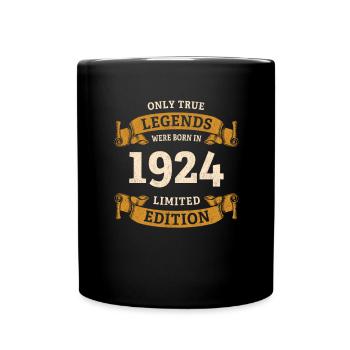 De vraies légendes sont nées en 1924 100e anniversaire - Mug uni - noir - Devant