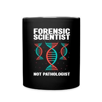 Forensischer Wissenschaftler und Kriminallabor - Tasse einfarbig - Schwarz - Vorne