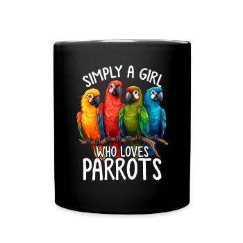 Drôle Perroquet Oiseau Dame Quaker Perroquet Perroquet Moine Perruche - Mug uni - noir - Devant